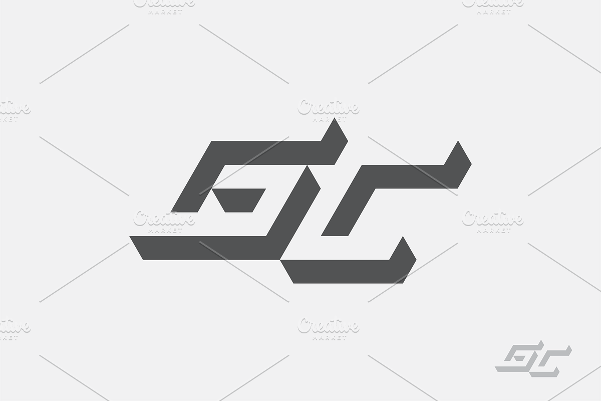 3D Isometric Letter GC Logo, a Branding & Logo Template by Advateik ™ (Photo 1 of 2)