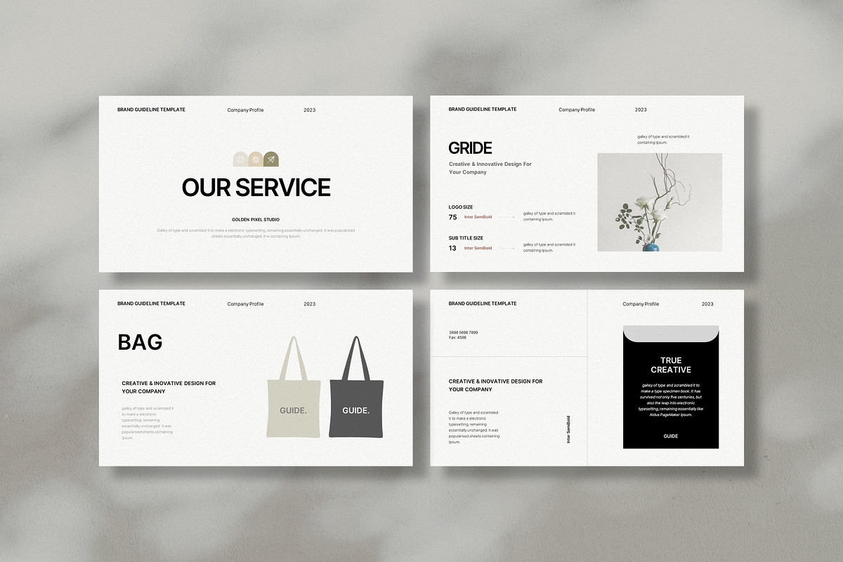 Minimal Brand Guideline Presentation, a Templates & Theme by GoldenPixelStudio (Photo 2 of 9)
