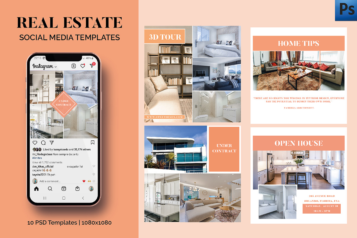 Real Estate - Social Media Templates, a Social Media Template by Carlos Fernando (Photo 3 of 3)