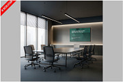 Meeting Room Wall Mural Mockup, a Product Mockup by Bruno's Shop (Thumbnail 1 of 3)