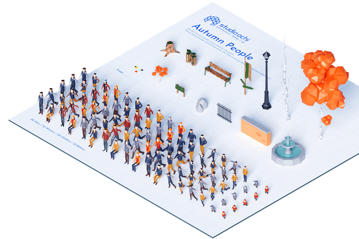 Autumn People, a Characters & Person 3D Model by Studio Ochi (Photo 3 of 12)