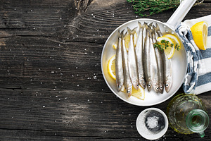 Seafood small sea small fish smelt featuring anchovies, animal, and body