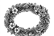 50 Elegant Floral Oval Mirror Frame, a Decorative Illustration by Amazin_art (Thumbnail 10 of 34)