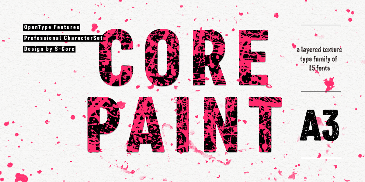 Core Paint, a Sans Serif Font by S-Core (Photo 3 of 9)