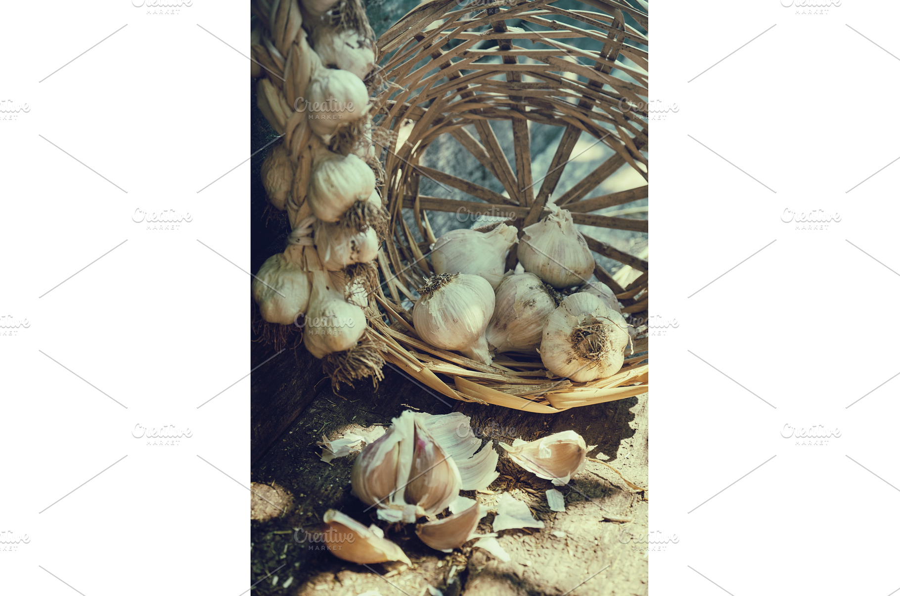 Rustic still life with garlic in a, a Food & Drink Photo by Rohan Photography