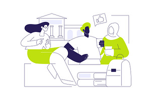 Making new friends isolated cartoon, an Education Illustration by Visual Generation