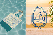 Blue coastal line art, sea clipart, an Object Graphic by Tani Kuzminka (Thumbnail 5 of 13)