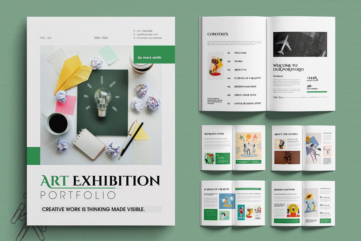 Modern Art Exhibition Portfolio, a Brochure Template by MightyDesign (Photo 1 of 6)