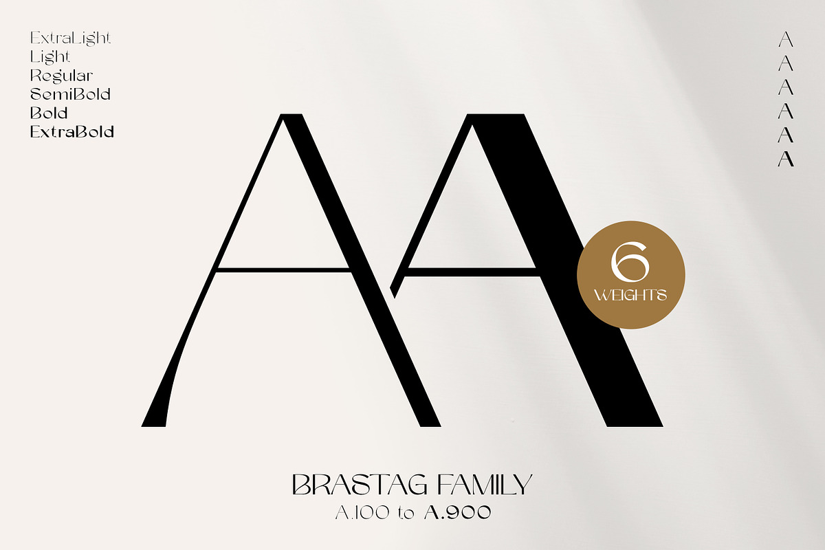 Brastag | Display Family Font, a Sans Serif Font by Ekahermawan (Photo 3 of 11)
