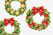 Christmas wreath, a Decorative Illustration by OlyaSenko (Thumbnail 2 of 5)