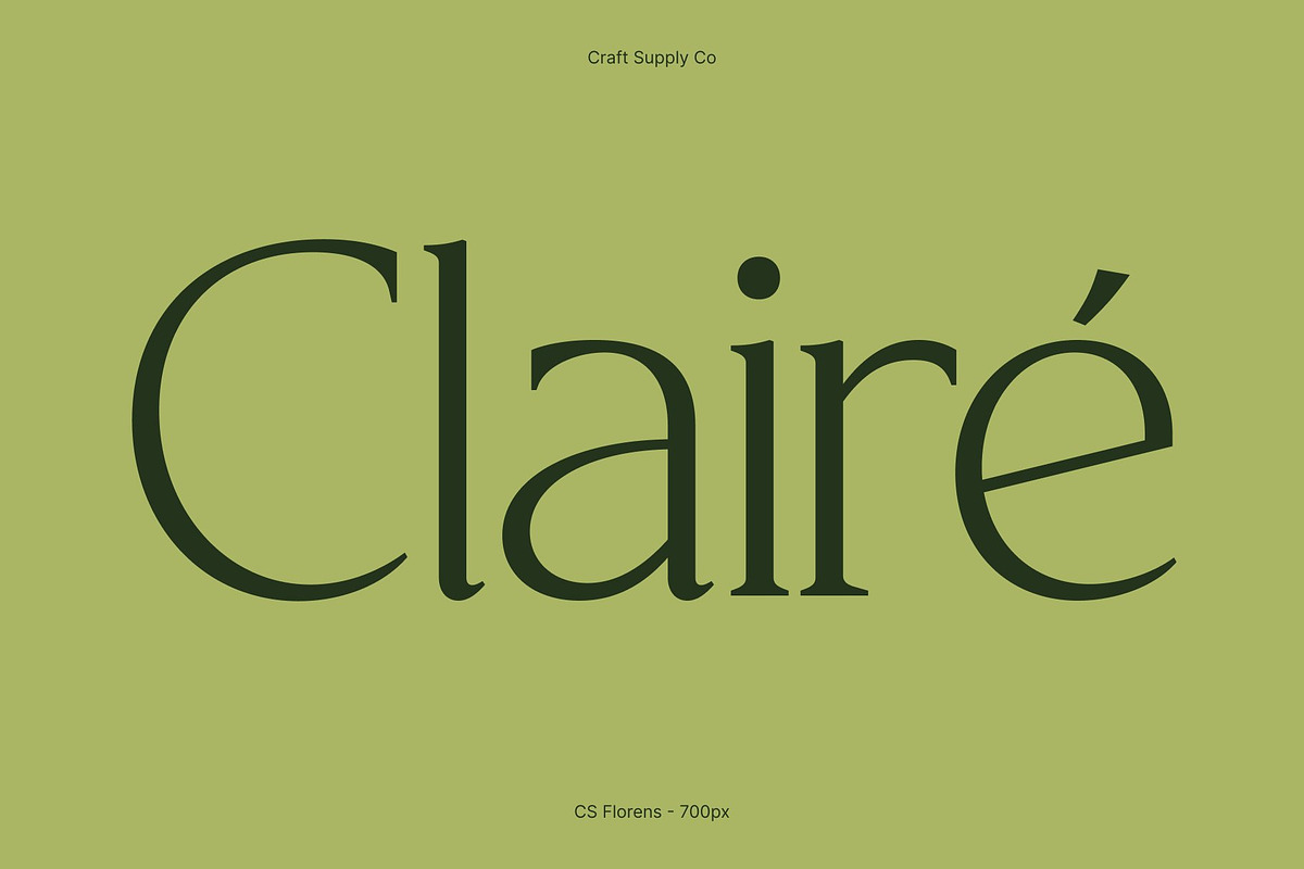 CS Florens – Elegant Serif Font, a Serif Font by Craft Supply Co. (Photo 2 of 8)