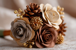 Rustic handmade floral display, a Photo by Beautiful things