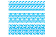 seamlessly sea wave patterns, a Pattern Graphic by Watchada's factory (Thumbnail 2 of 3)