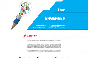 Engineering Resume Template PSD