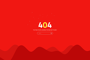 Material Design 404 Page HTML