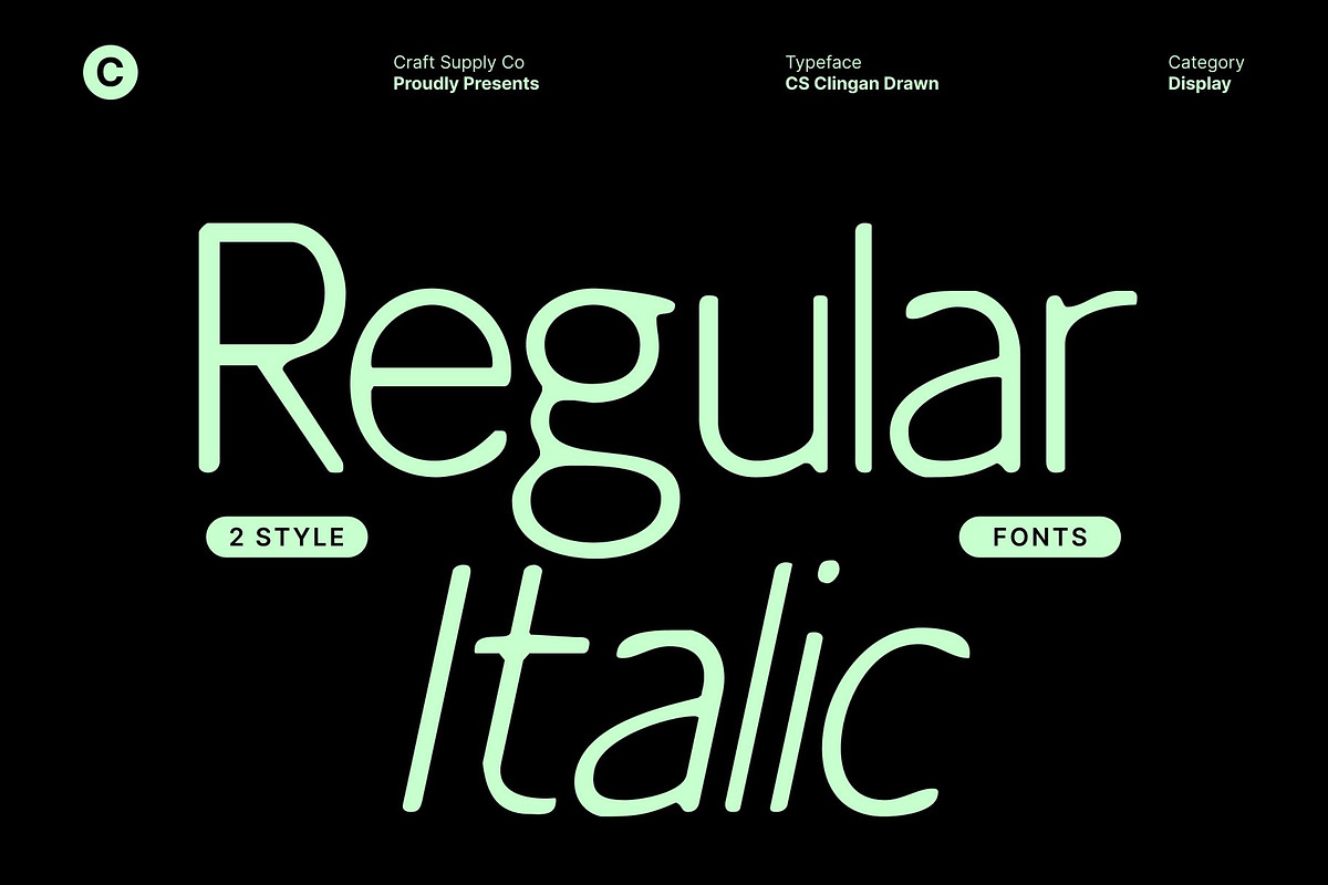 CS Clingan Drawn, a Sans Serif Font by Craft Supply Co. (Photo 2 of 8)