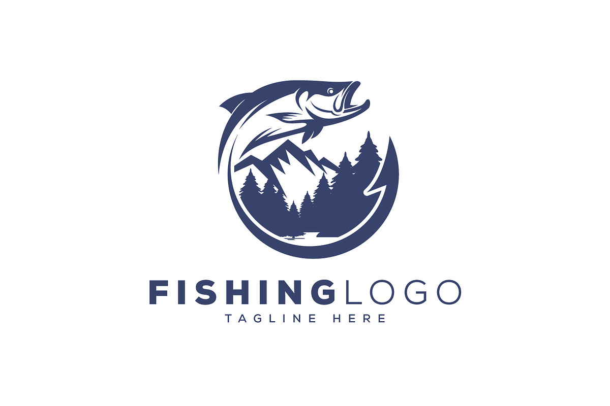 Fishing Logo, a Branding & Logo Template by Esrastion