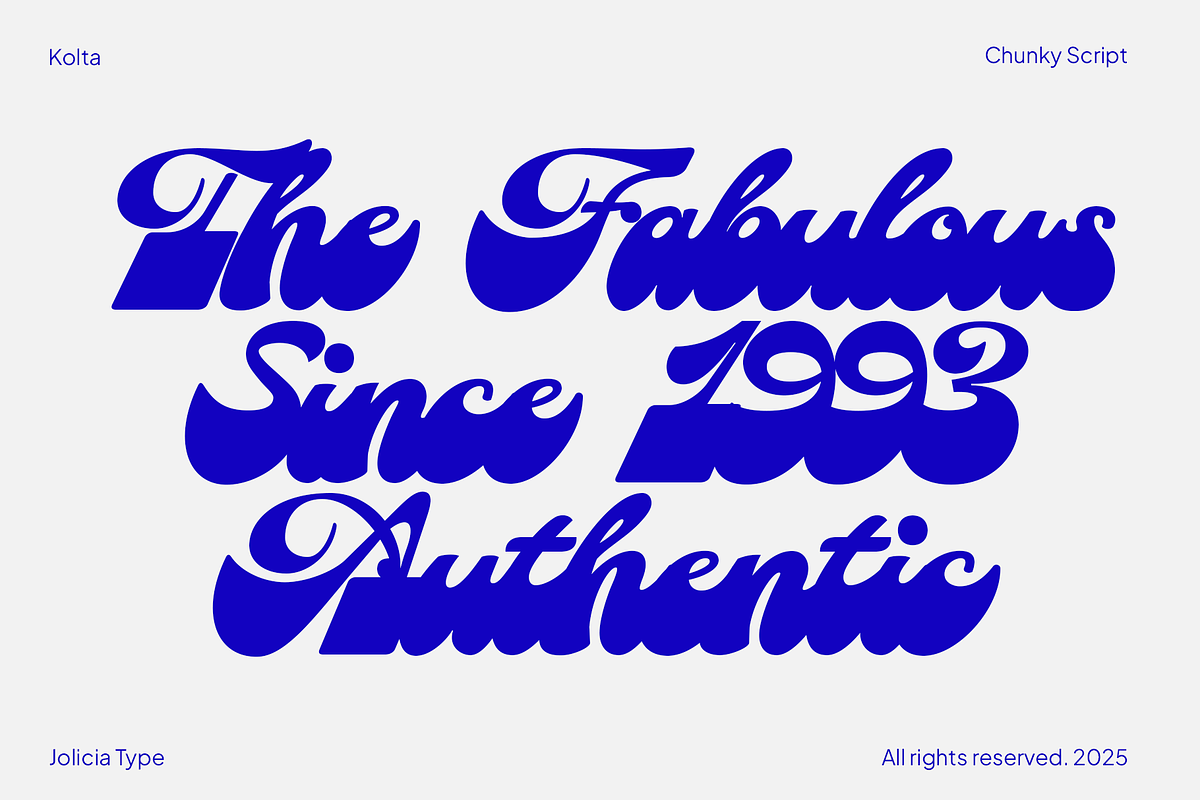 Kolta | Bold Chunky Script, a Script Font by Jolicia Type (Photo 6 of 13)