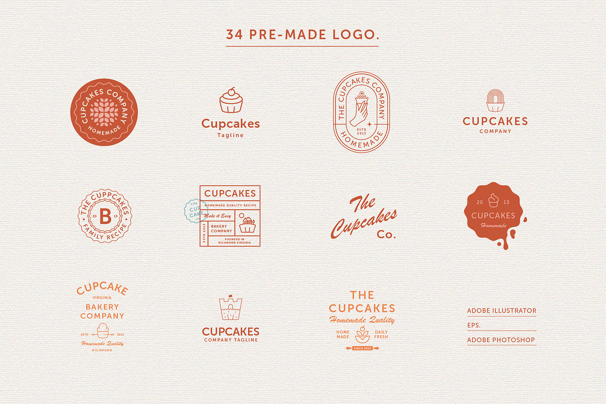 Cupcake Branding Kit, a Branding & Logo Template by Refolve Design (Photo 2 of 15)