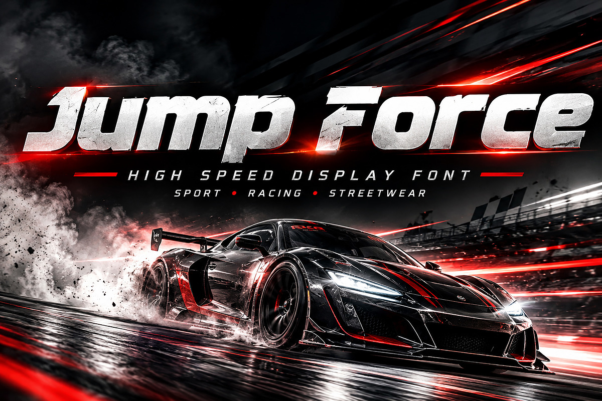 Jump Force, a Script Font by Wow Magic (Photo 1 of 5)