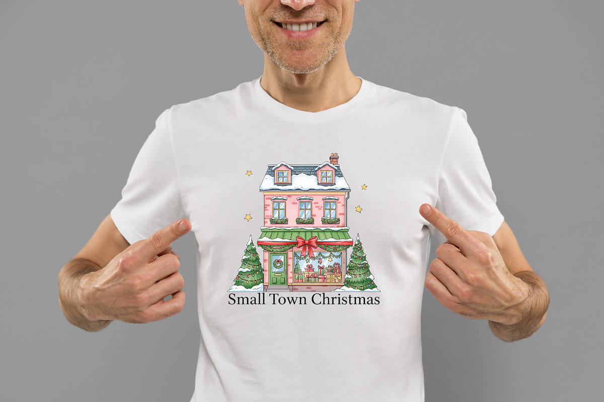 Small Town Christmas PNG, an Illustration by Designworld (Photo 2 of 5)