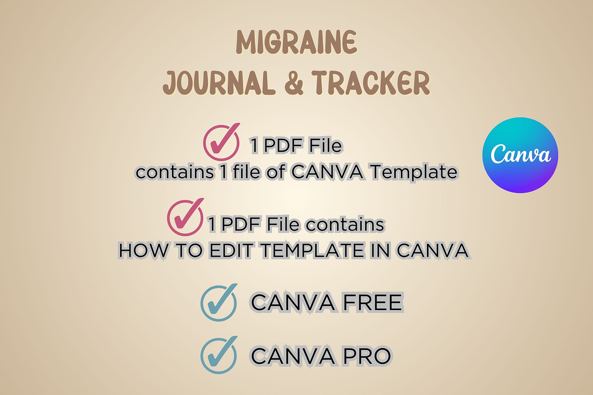 Migraine Journal & Tracker - Canva, a Print Template by Adalin Shop (Photo 9 of 9)