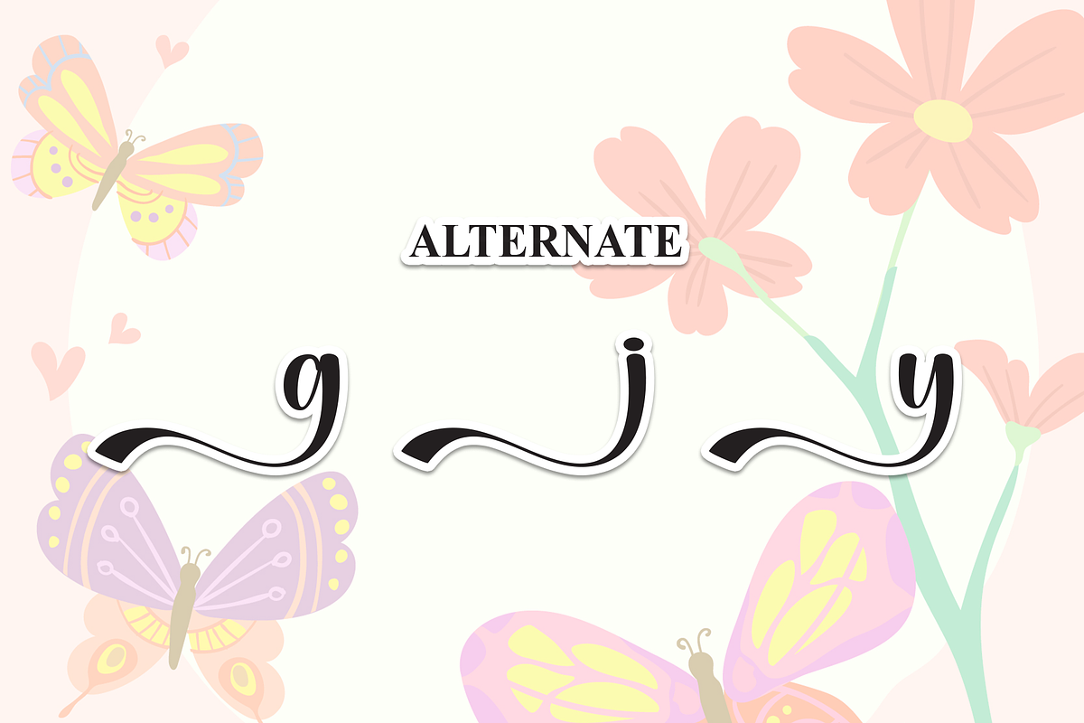 Butterfly | Script Font, a Handwritten Font by Scratchones (Photo 8 of 9)