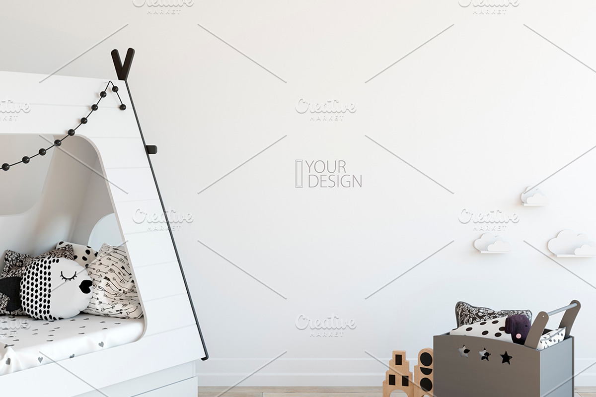 KIDS WALL & FRAMES Mockup Bundle - 3, a Print Template by Yuri-U (Photo 10 of 33)