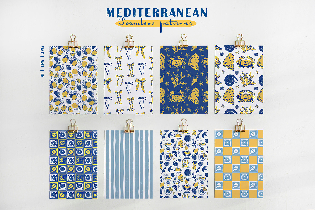Mediterranean. Summer Clipart Set, a Seasonal Illustration by VerAna (Photo 6 of 11)