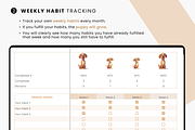 Habit Tracker Template | Dogs, a Templates & Theme by MondaySpark (Thumbnail 3 of 6)