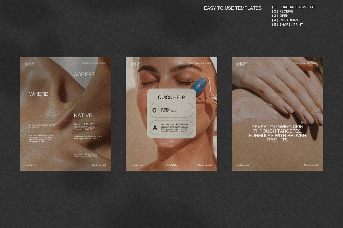 Intentional Skincare Post Design preview 3