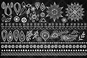 Boho Design Elements Clipart