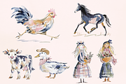 Blooming Country Set, an Animal Illustration by GiraffeCreative (Thumbnail 13 of 20)