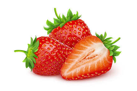 Strawberry on white background stock photo containing strawberry and isolated, a Food & Drink Photo by Max Lashcheuski