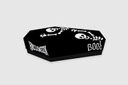 Halloween coffin favor-3d papercraft, a Print Template by PAPER amaze (Thumbnail 4 of 4)