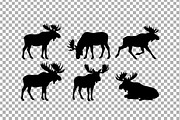 Moose Silhouette Vector Bundle, an Object Graphic by Artonix (Thumbnail 3 of 3)