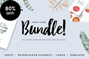 Font and Graphic Bundle | 80% off!, an Illustration by GraphicSupplyCo. (Thumbnail 1 of 35)