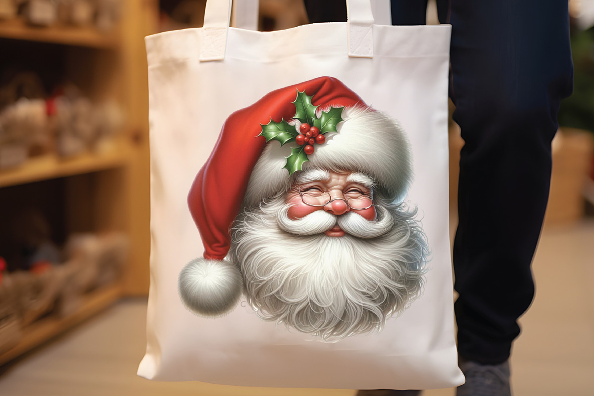 Santa Claus Face Christmas Clipart, a Work Illustration by CraftArtStudio (Photo 4 of 6)