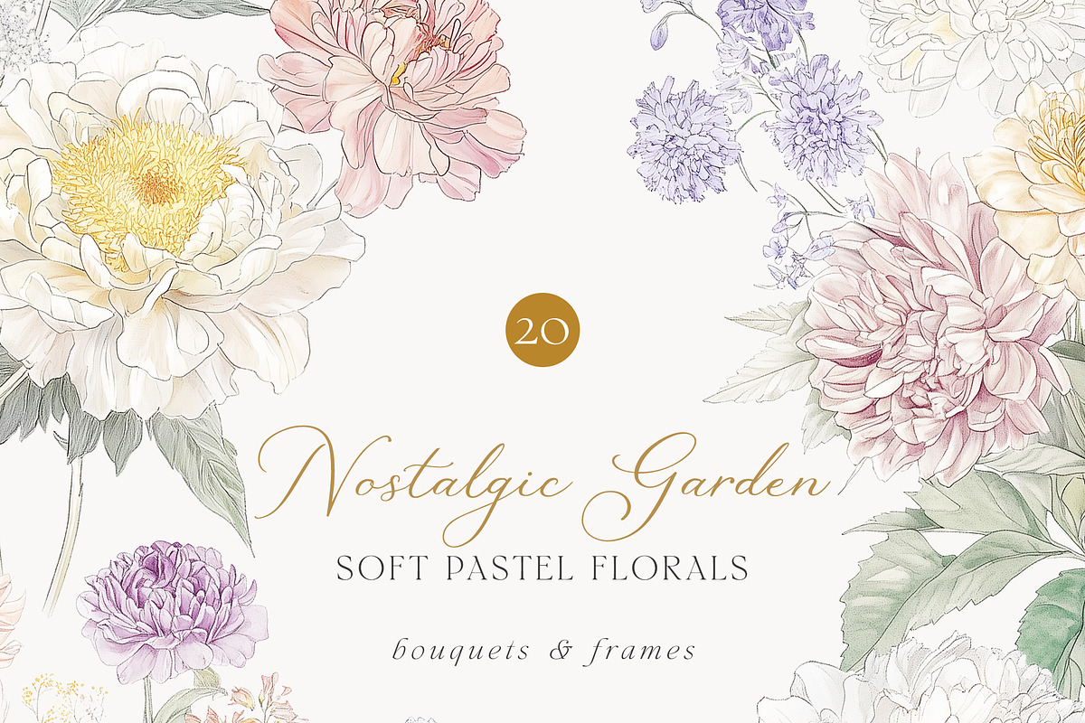 Vintage Floral Bundle, an Object Illustration by studioequinox (Photo 36 of 65)