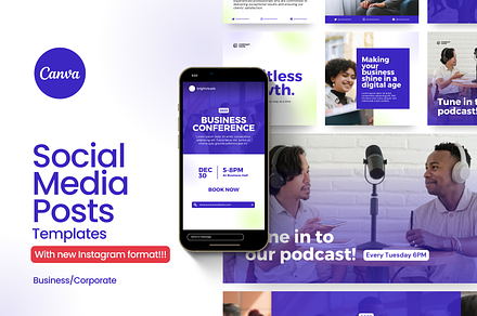 Canva Business Templates, Instagram, a Social Media Template by Studio B | Canva Template
