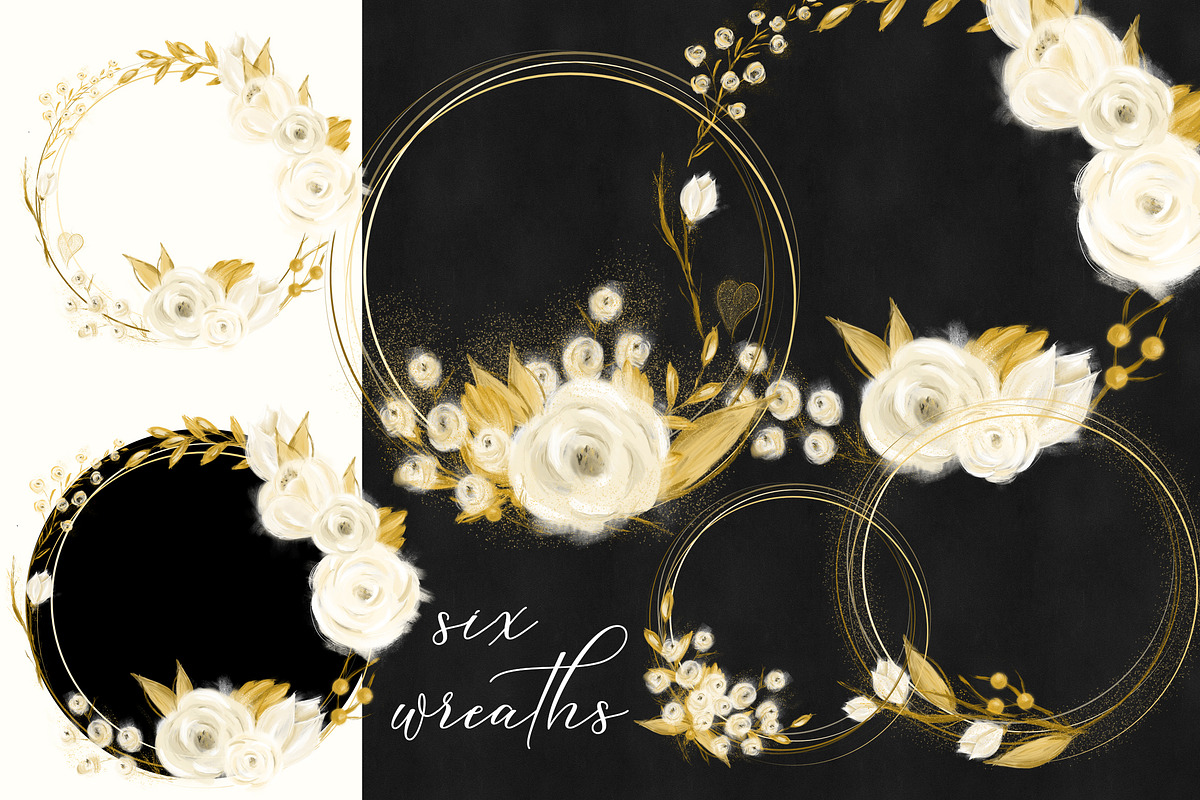 White Wedding Floral Clipart, an Object Graphic by savanamm design (Photo 3 of 8)