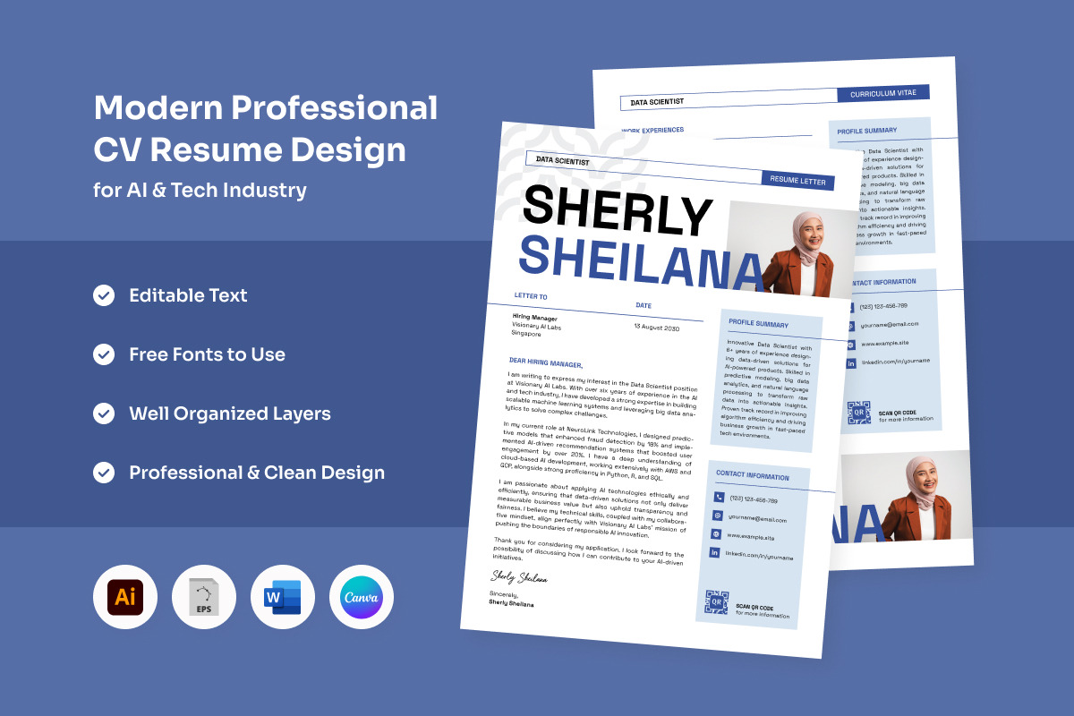 Tech Startup Resume Template preview 2