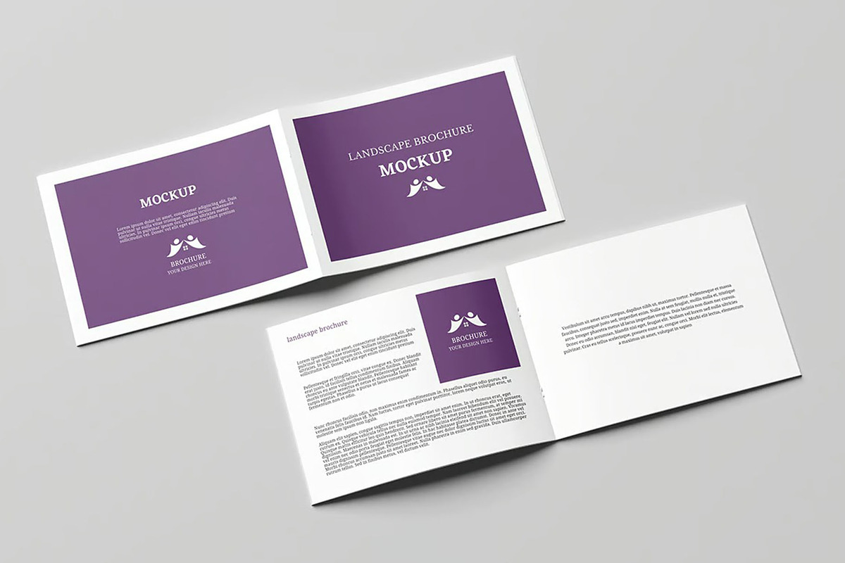 A4 Landscape Brochure Mockup, an Advertising Mockup by Hubzway (Photo 2 of 7)