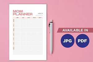 Planner For Moms With Multiple Kids