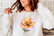 Watercolor Summer Wildflowers Png, an Illustration by SinaCreation (Thumbnail 5 of 9)