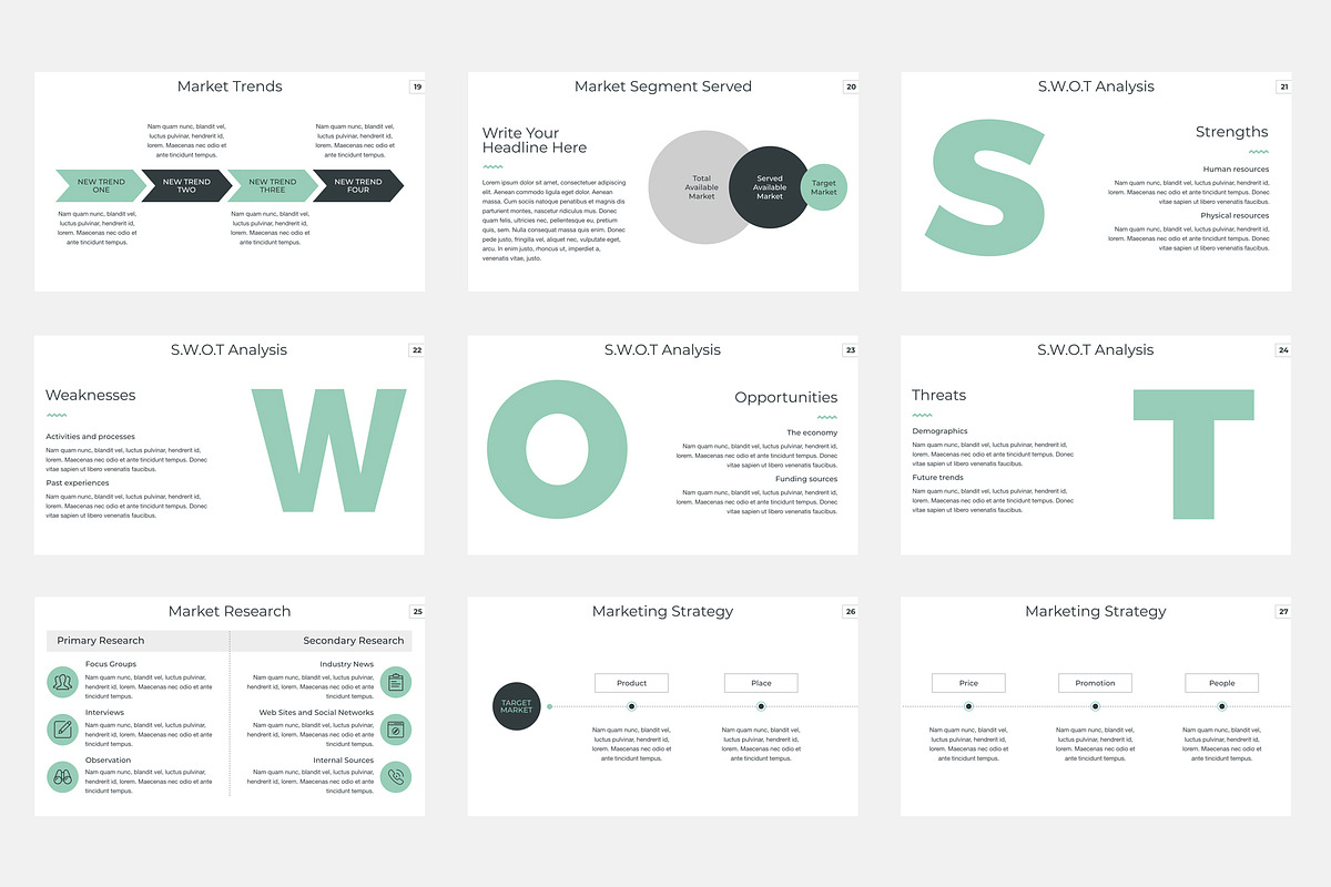Marketing Plan Keynote Template, a Presentation Template by JetzTemplates