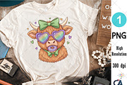 Retro Mardi Gras Highland Cow Png, an Illustration by Creative Art (Thumbnail 3 of 6)
