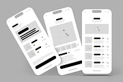 Mobile App Wireframe Template, a Wireframe Template by MightyDesign (Thumbnail 1 of 7)