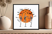 Halloween Skeleton Dance Sublimation, an Illustration by DreamCafeArt (Thumbnail 6 of 7)