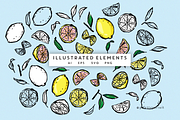 Brushed lemons vector pattern set, a Pattern Graphic by Palette Pursuit (Thumbnail 9 of 12)